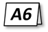 A6 105/148 mm (210/148 mm folded into A6, 1 score on the longer edge)