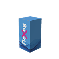 Box with two staggered flaps with a lock